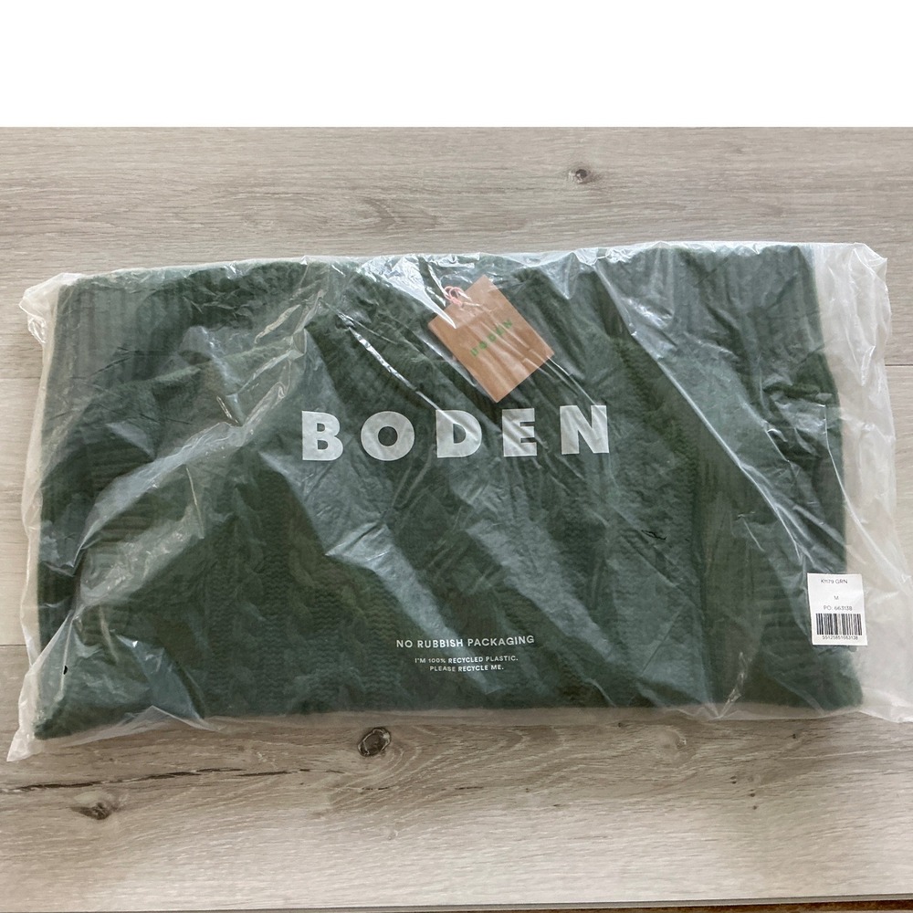 Boden Cable Knit Wool Sweater Vest‎ Green Medium New With Tags - Picture 2 of 6